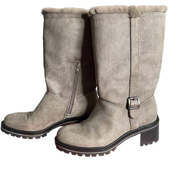 Kelly & Katie Katiyana slate grey boot with faux fur New w/box 8.5 - Picture 1 of 13